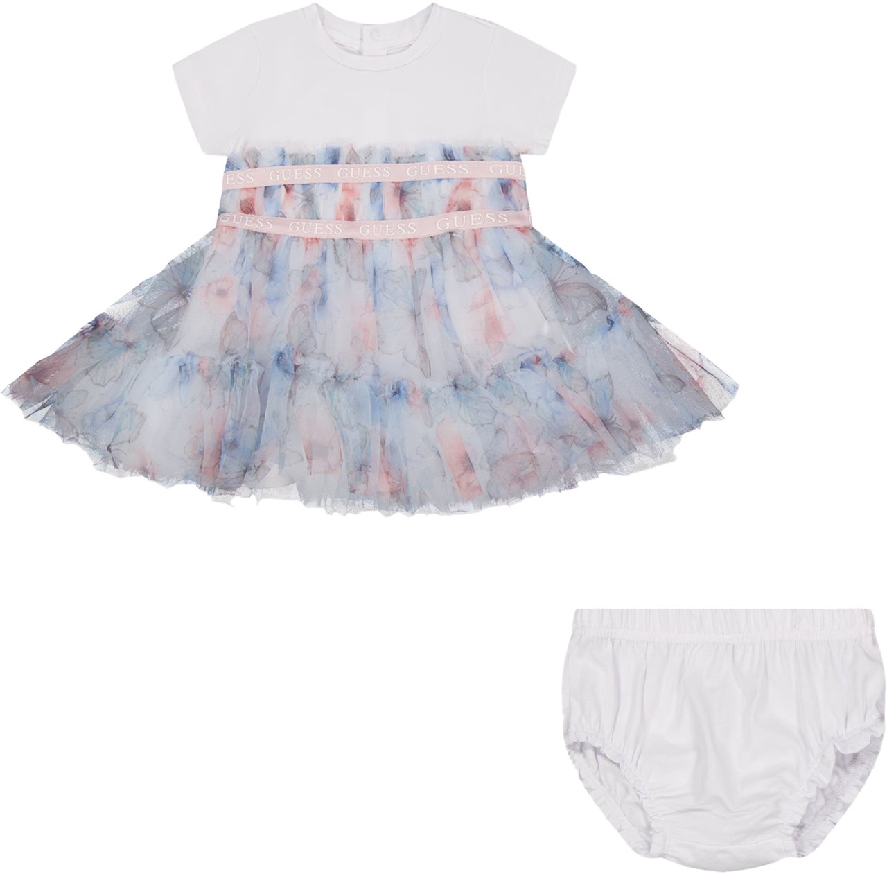 Guess Guess Baby Meisjes Jurk In Wit Wit