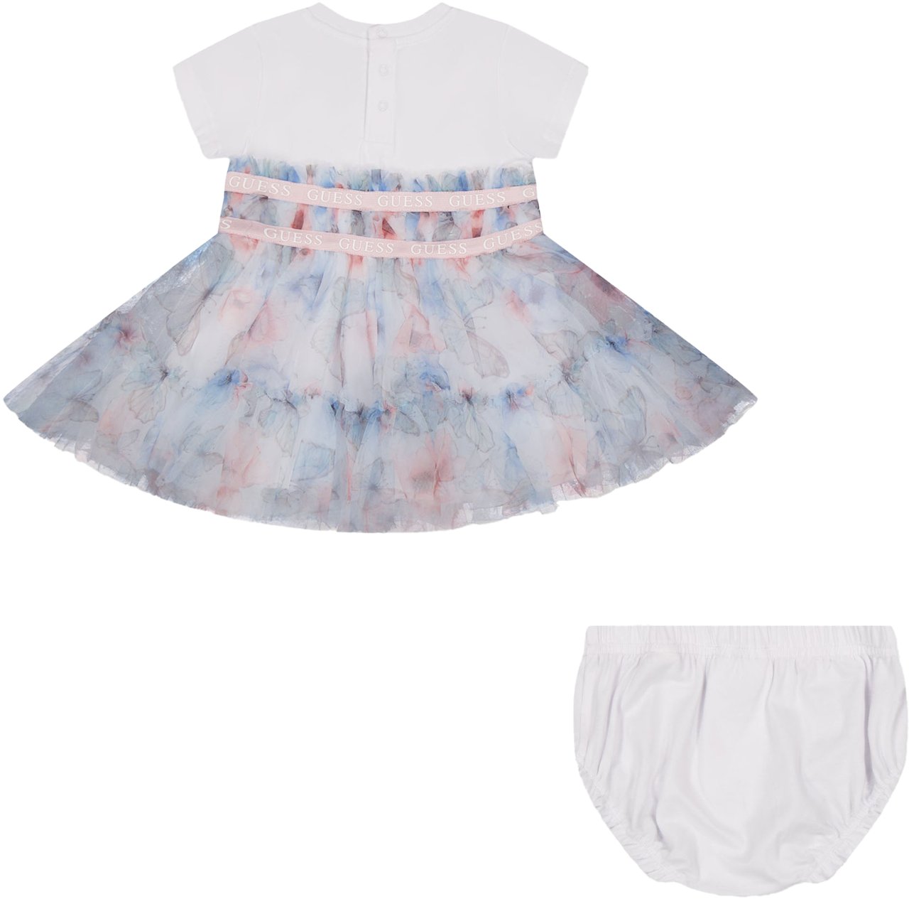 Guess Guess Baby Meisjes Jurk In Wit Wit