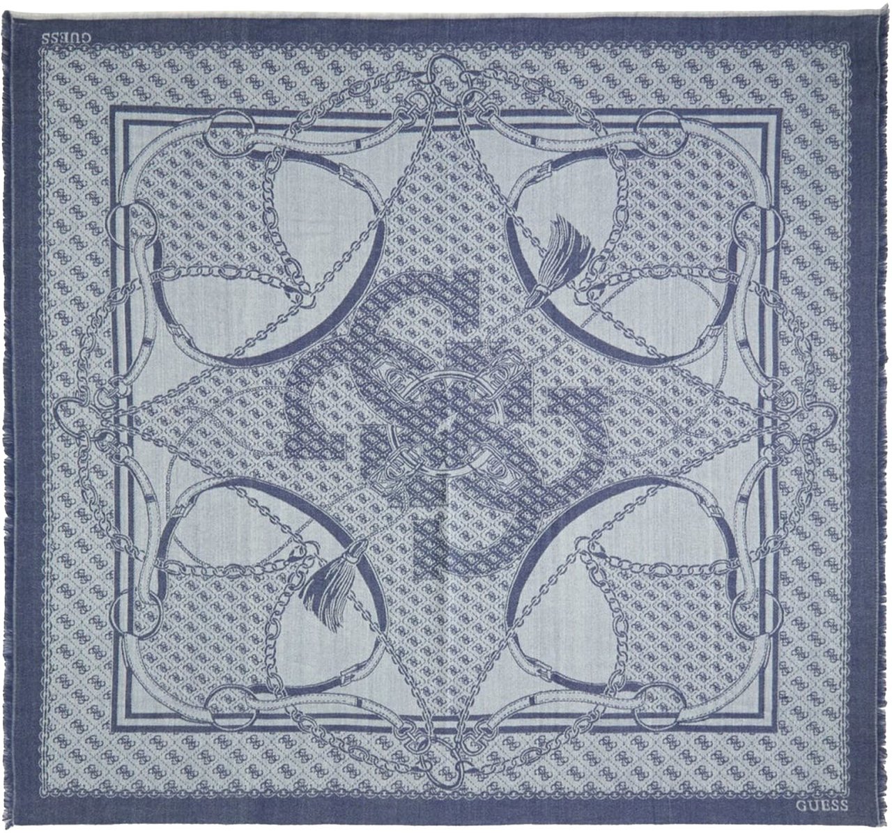 Guess Kefiah Sjaal 120X120 Blauw