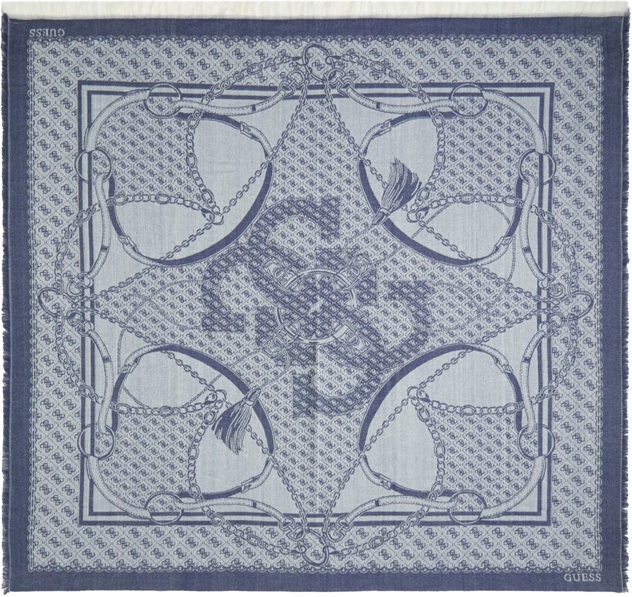 Guess Kefiah Sjaal 120X120 Blauw