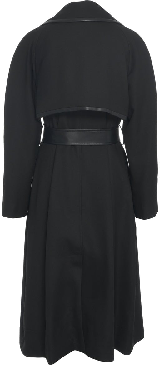 Guess Coat with leather details Zwart