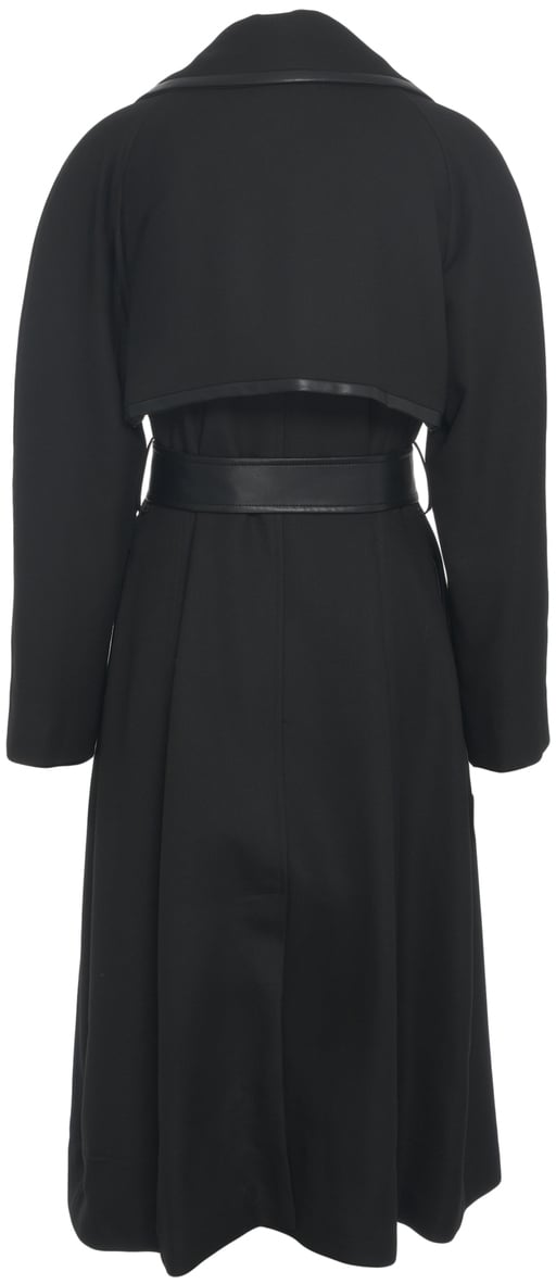 Guess Cappotto con dettagli in pelle Zwart
