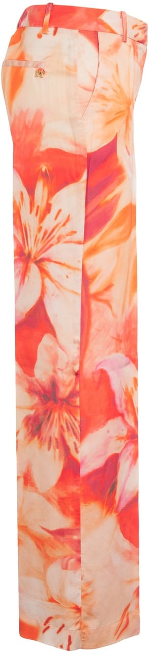 Guess Pants with floral print Oranje