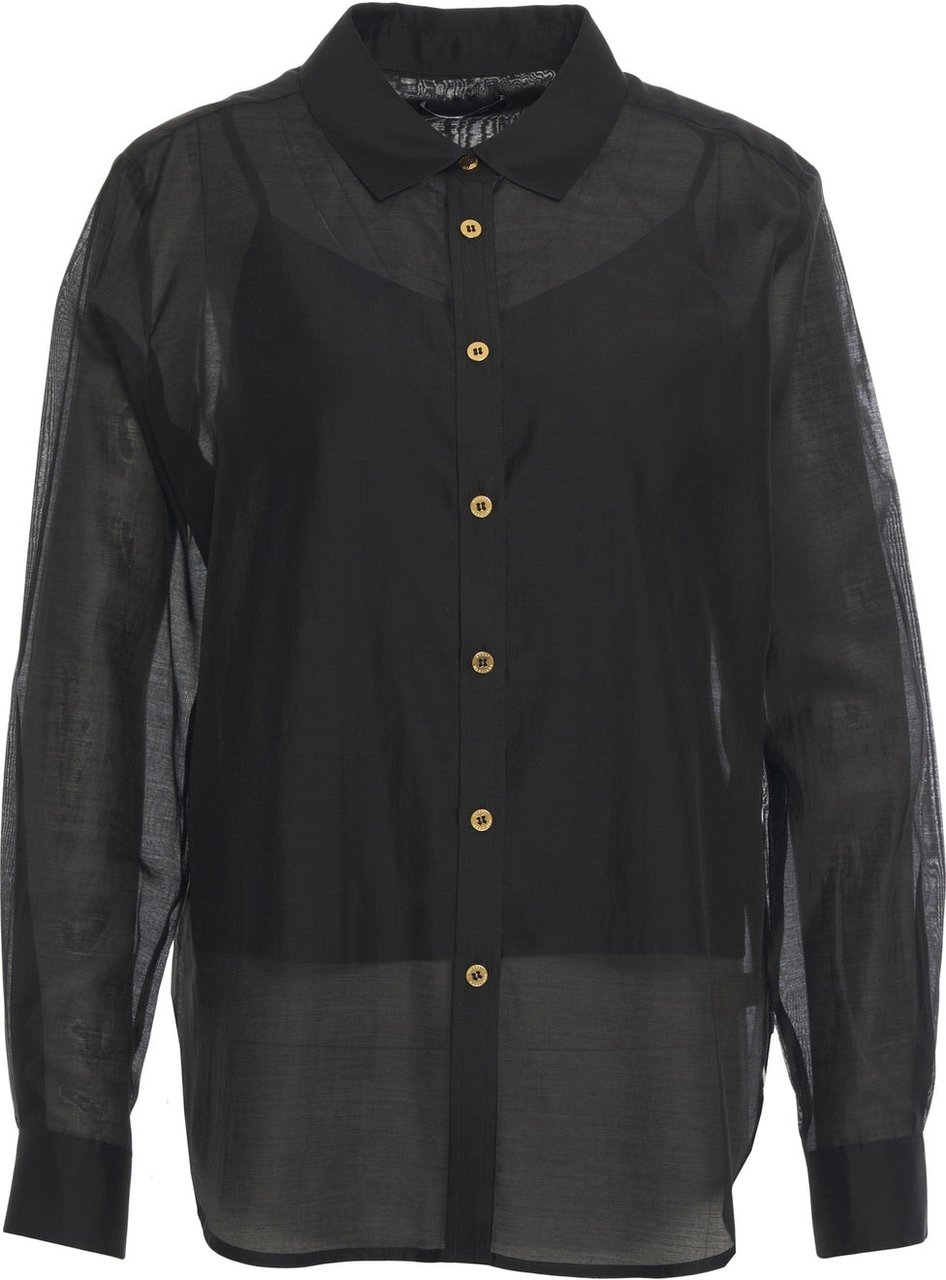 Guess Semitransparent blouse Zwart