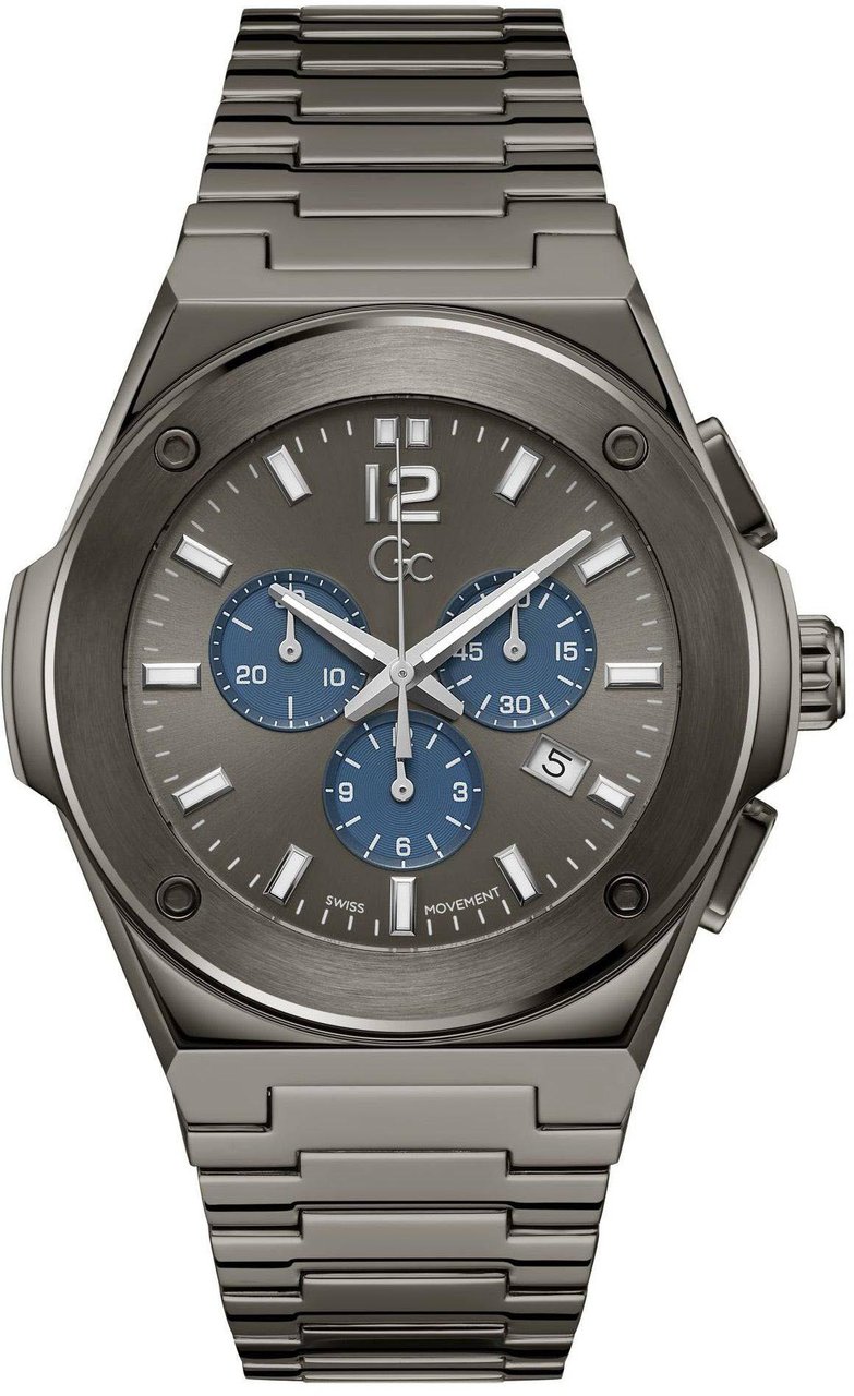 Guess Gc Z33003G5MF Idol Swiss Made Herenhorloge 44mm Grijs