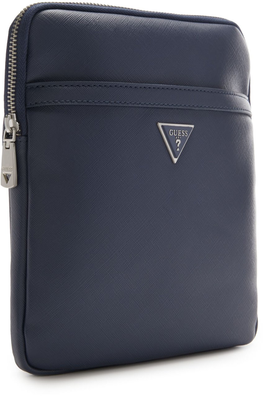 Guess Milano Kunstleer Crossbody Tas Blauw