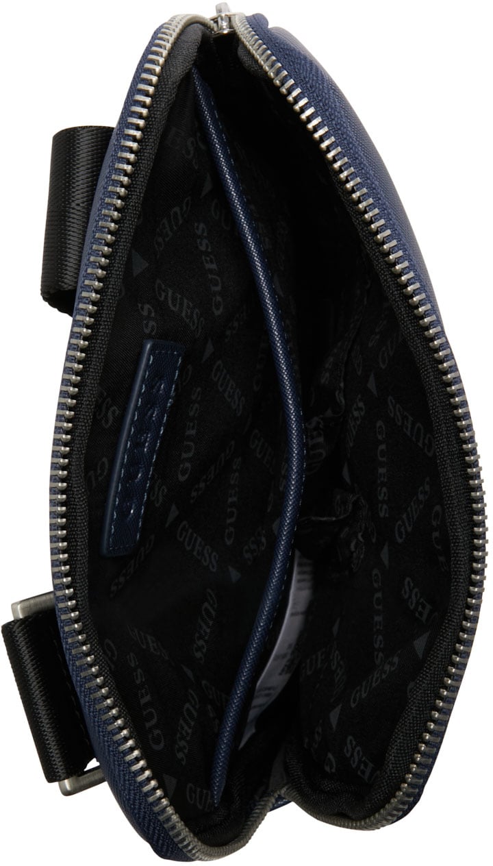 Guess Milano Kunstleer Crossbody Tas Blauw