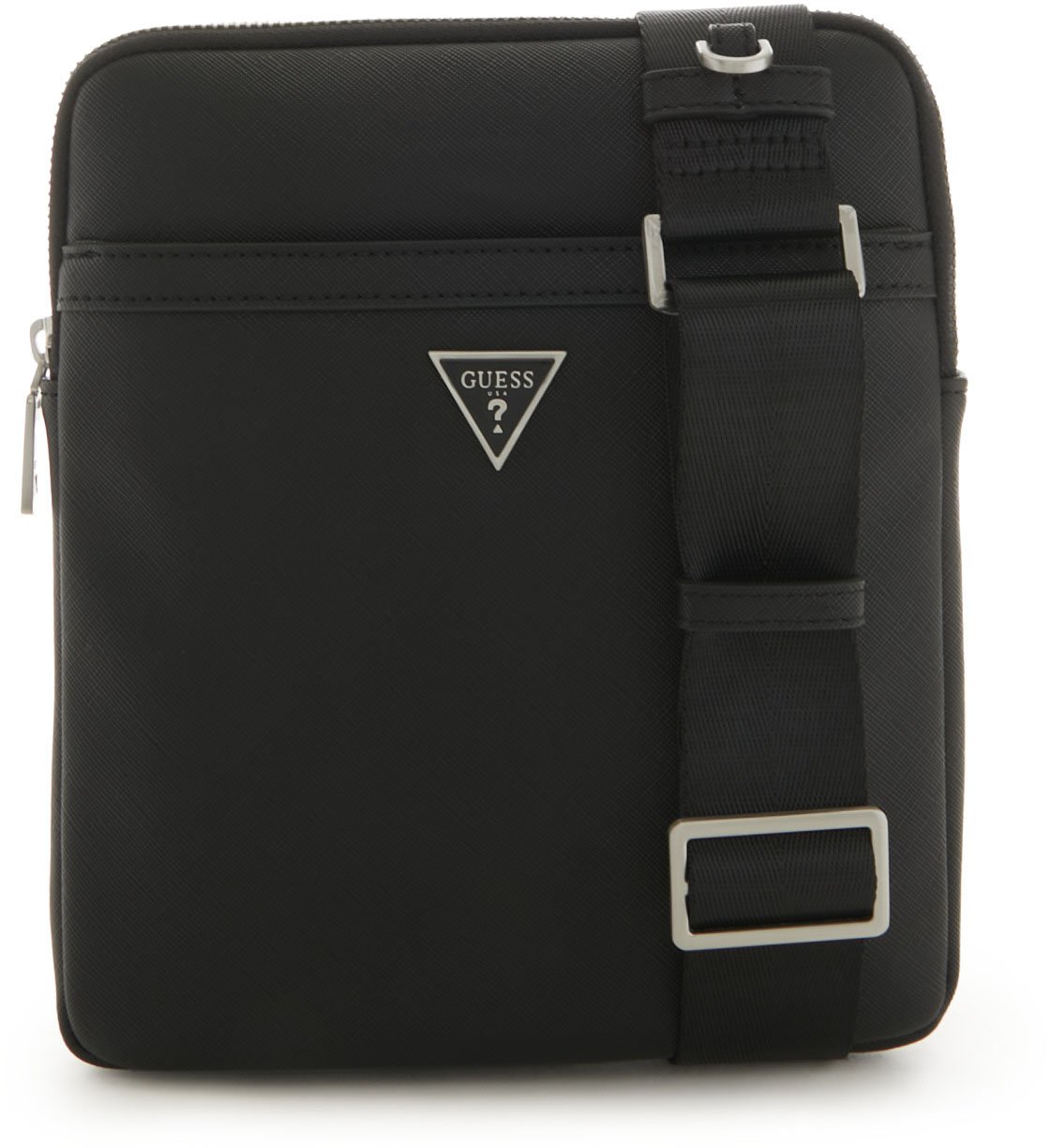 Guess Milano Kunstleer Crossbody Tas Zwart