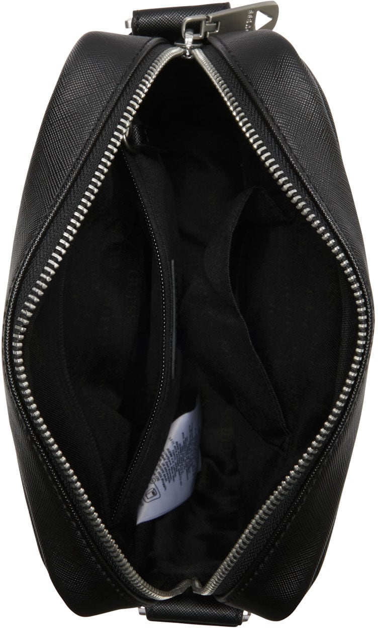 Guess Certosa Saffiano Kunstleer Crossbody Tas Zwart