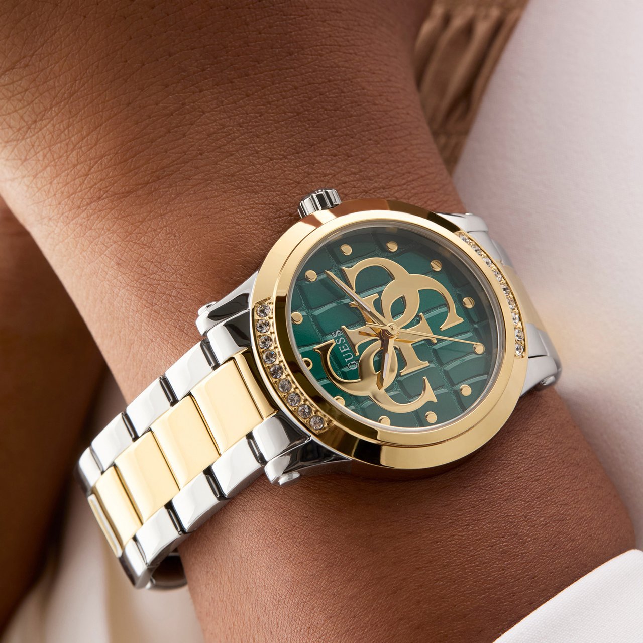 Guess - Horloge - Zilver Groen