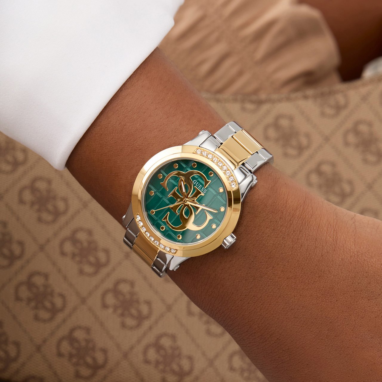 Guess - Horloge - Zilver Groen