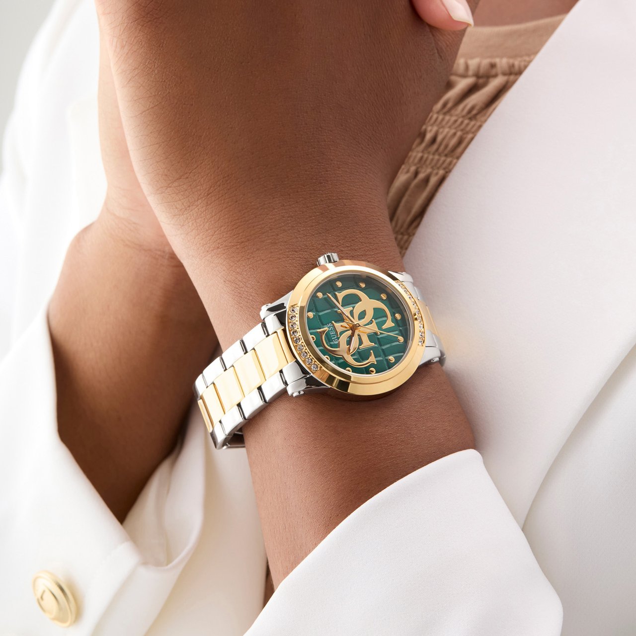 Guess - Horloge - Zilver Groen