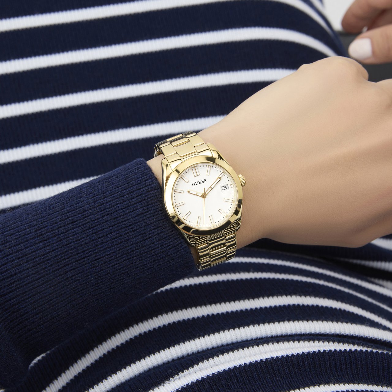 Guess - Horloge - Wit Goud