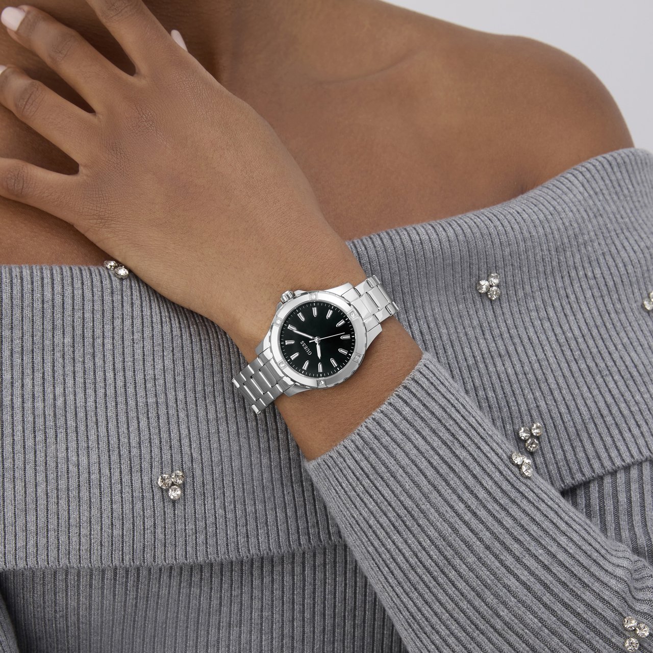 Guess - Horloge - Zwart Zilver