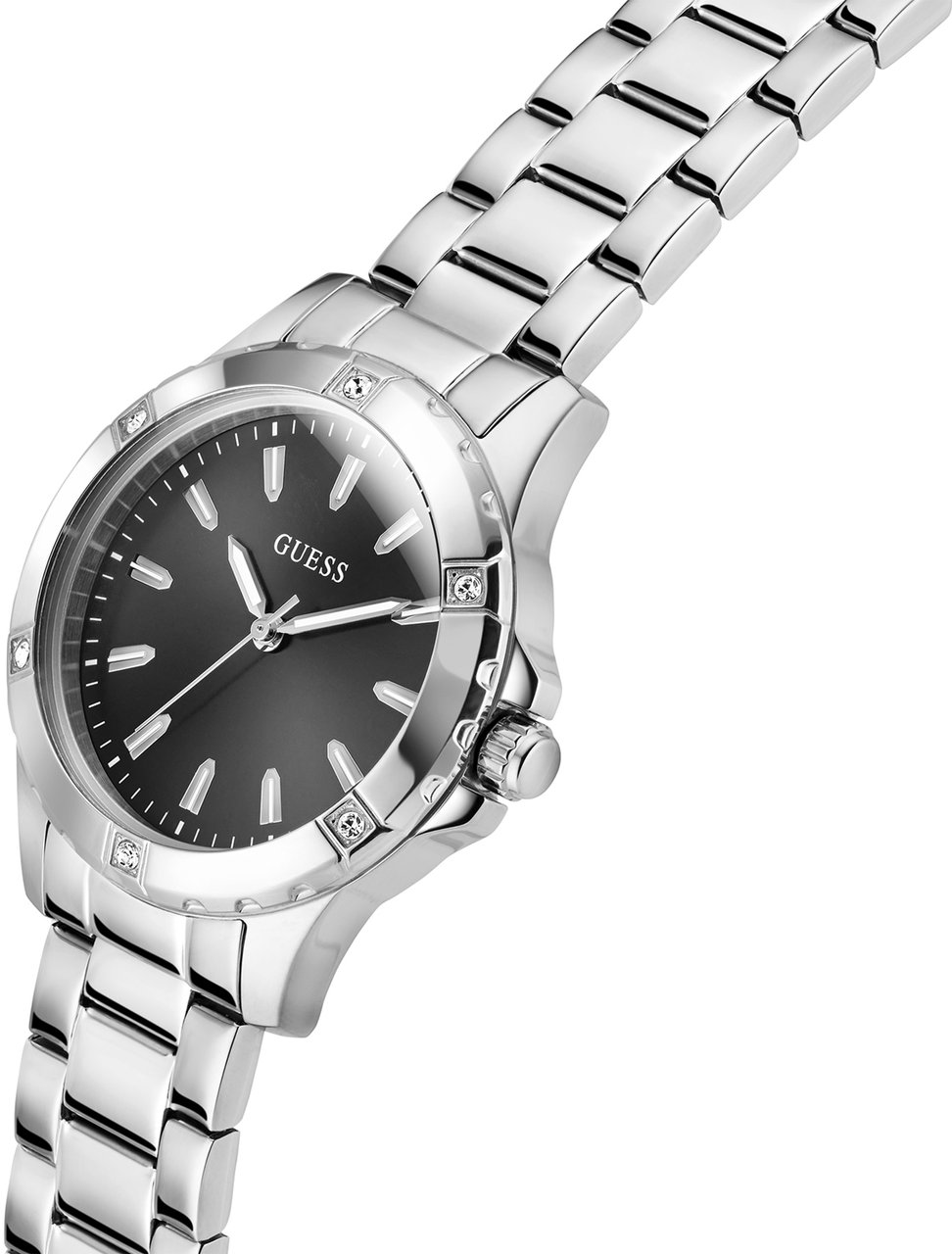 Guess - Horloge - Zwart Zilver