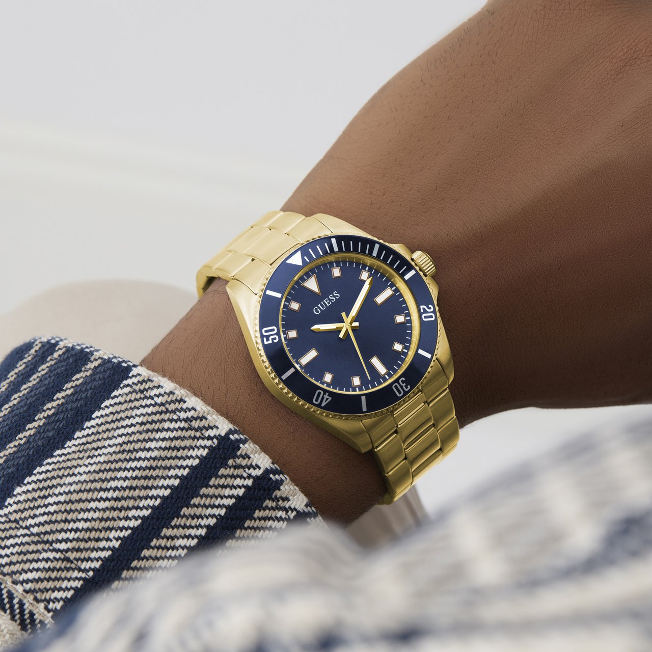 Guess - Horloge - Blauw Goud