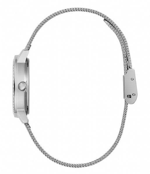 Guess Guess Dames Horloge GW0534L1 Staal Quartz met Zilverkleurig Wijzerplaat en Zirkonia en Meshband Divers