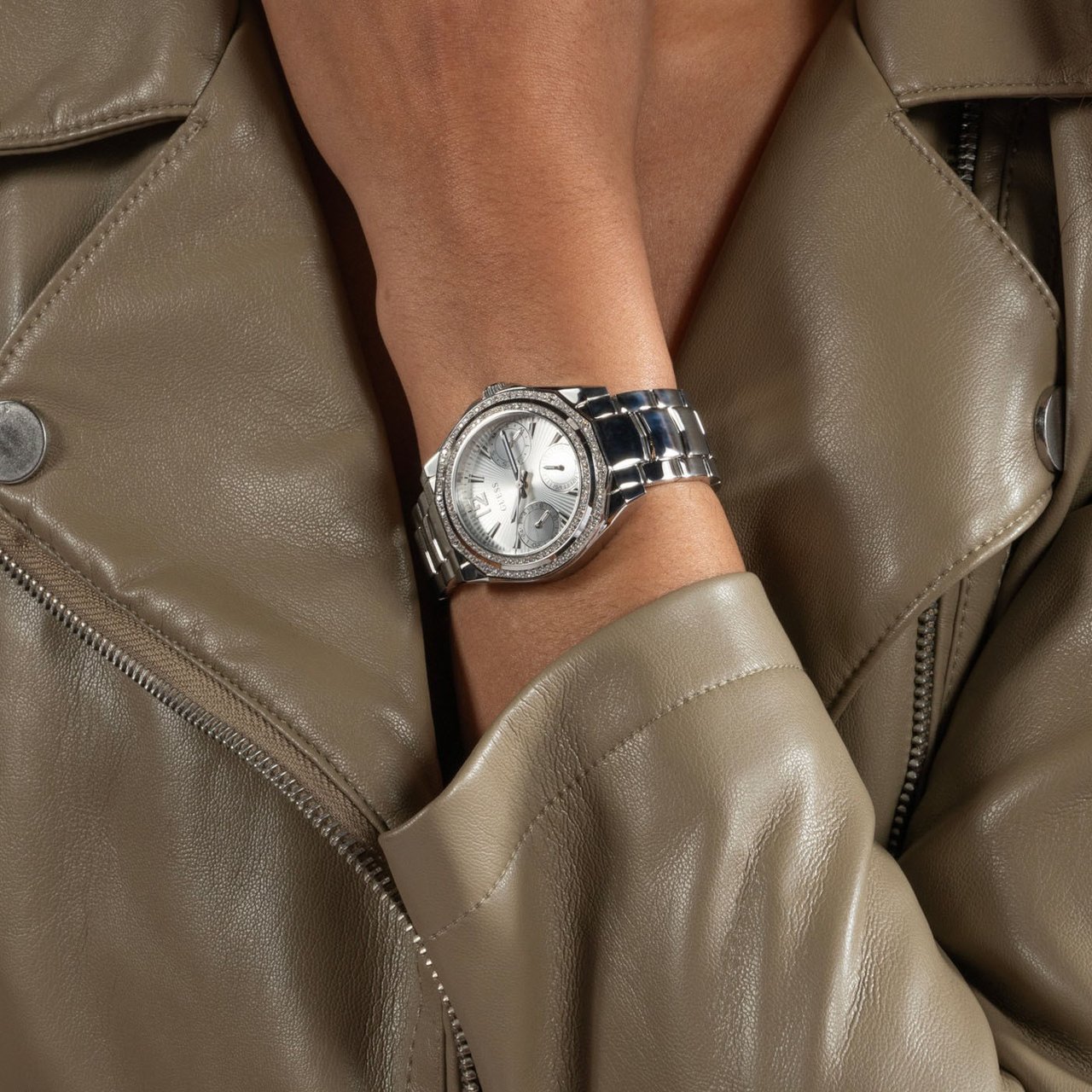 Guess Bryant Horloge Zilver