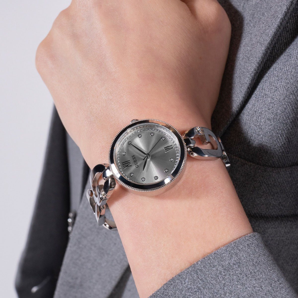 Guess Empower Horloge Zilver