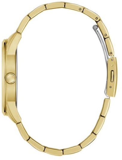 Guess Guess Horloge GW0804G3 Staal met Geelgouden Plating Quartz en Zwarte Wijzerplaat Divers