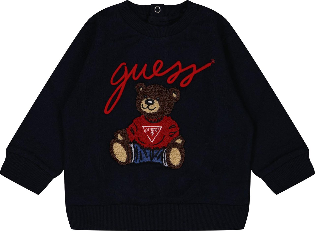 Guess Guess Baby Jongens Trui In Navy Blauw