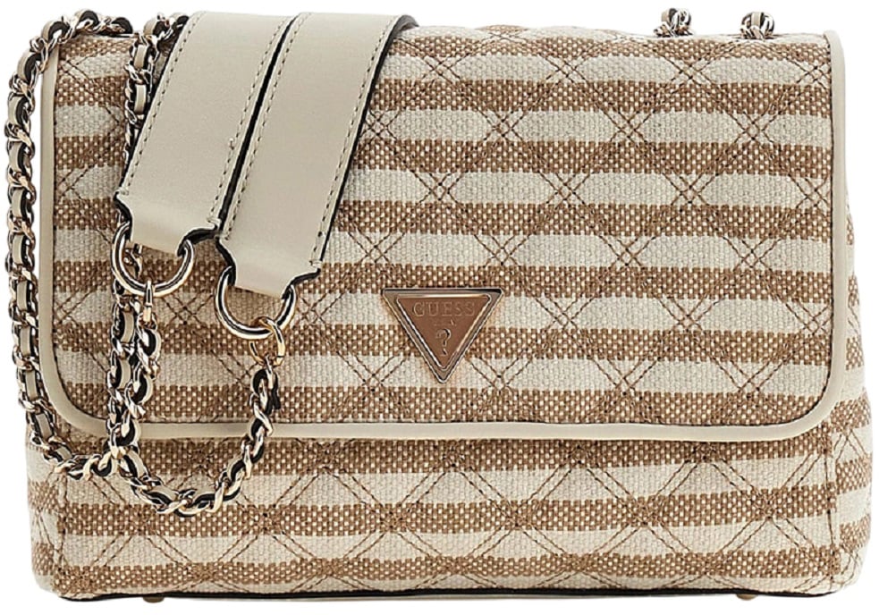 Guess Quilted Giully Shoulder Bag Beige