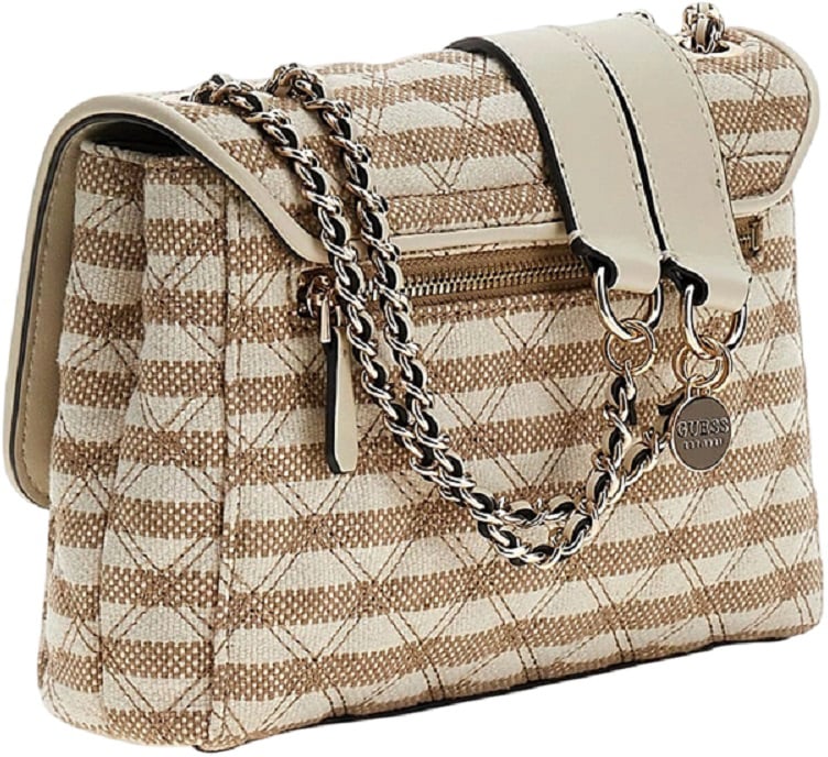 Guess Quilted Giully Shoulder Bag Beige