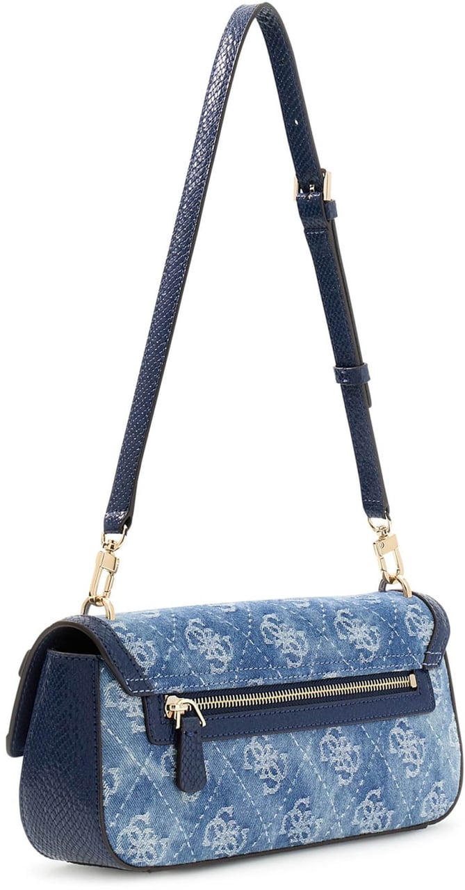 Guess Dovie Flap Schoudertas Blauw