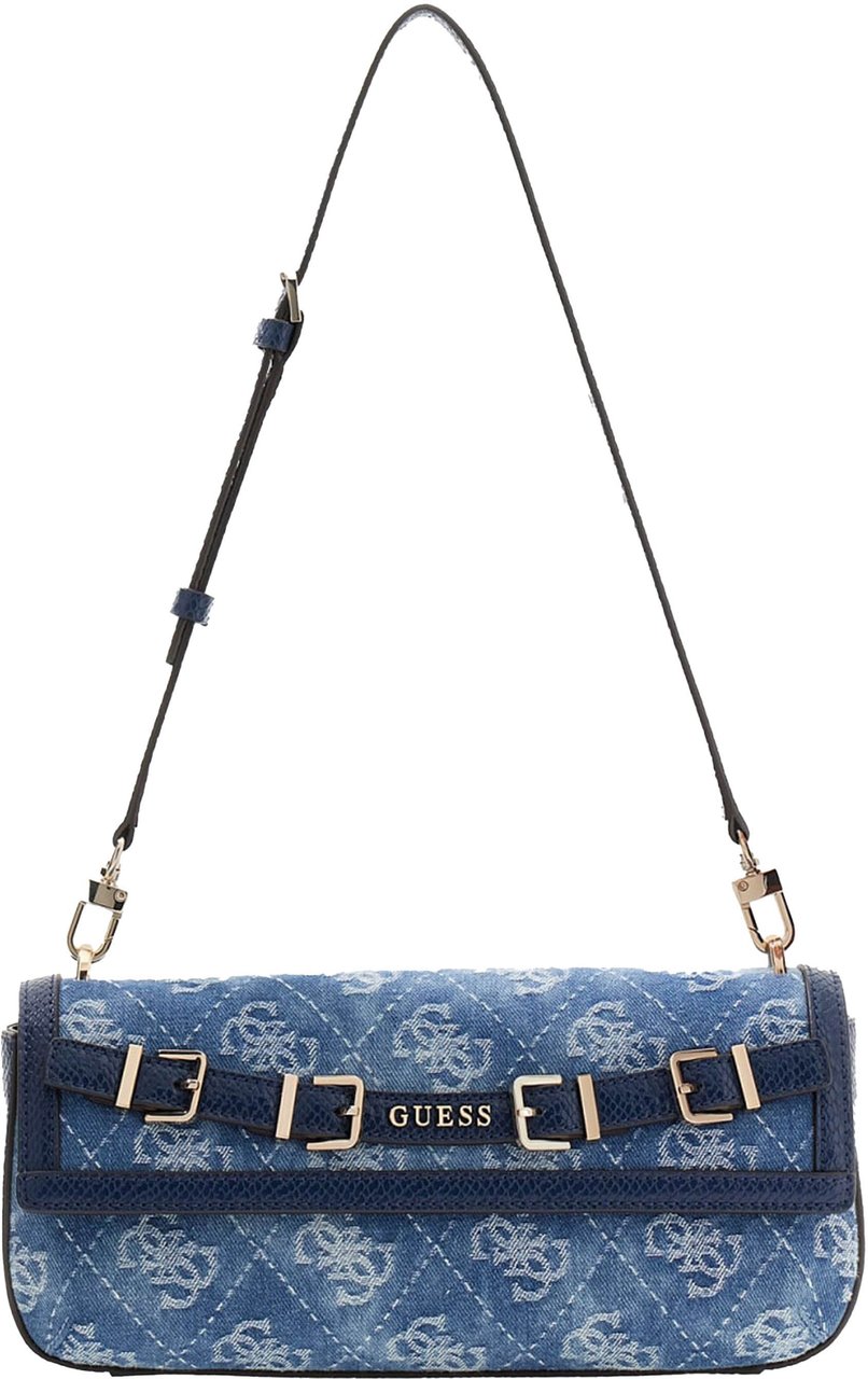 Guess Dovie Flap Schoudertas Blauw