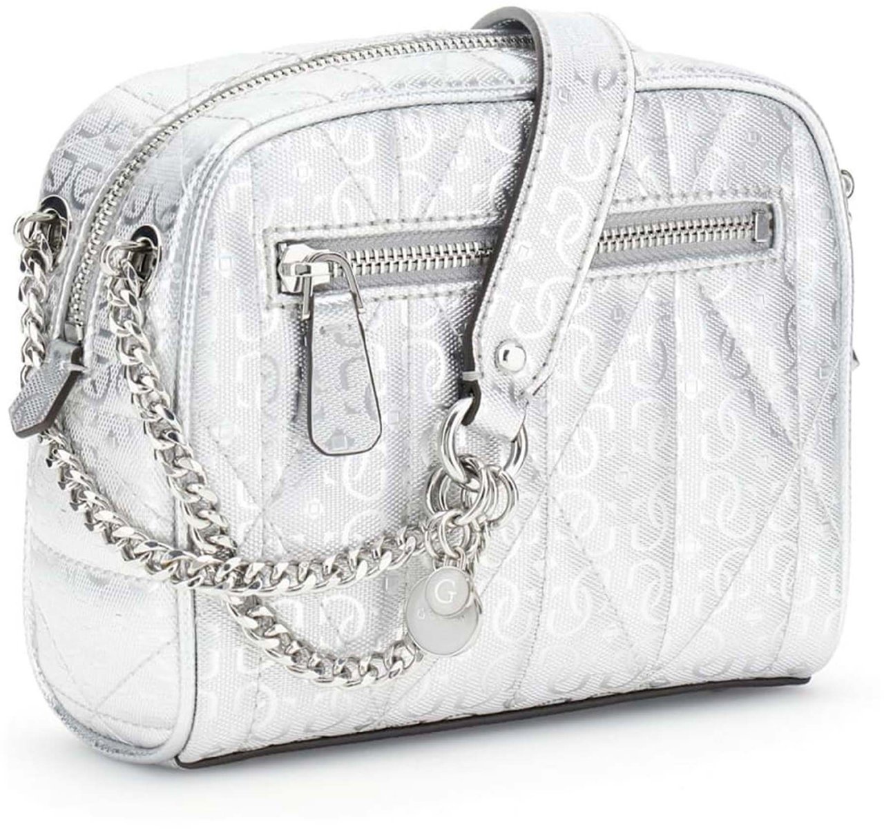 Guess Aldina Camera Tas Zilver