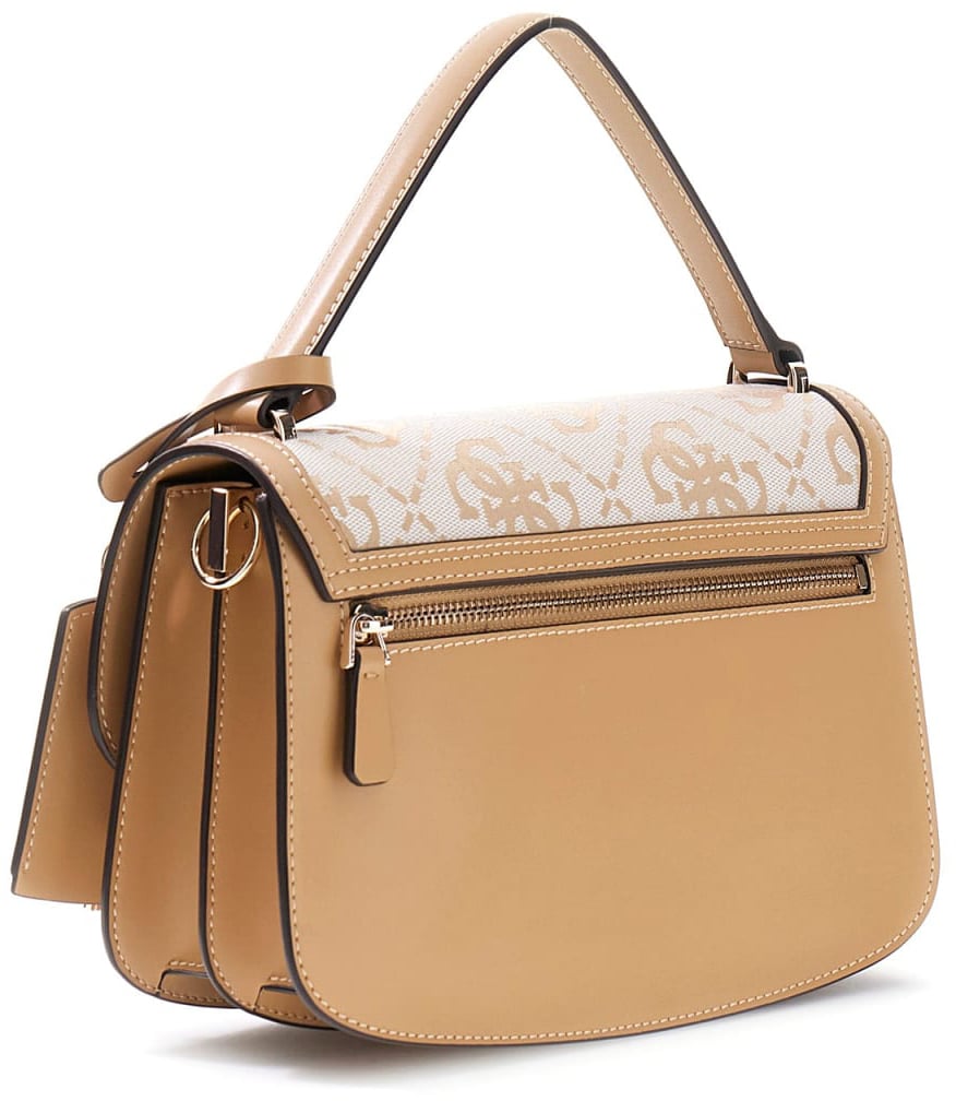Guess Audrey Logo Cnvrtbl Crossbody Flap Beige