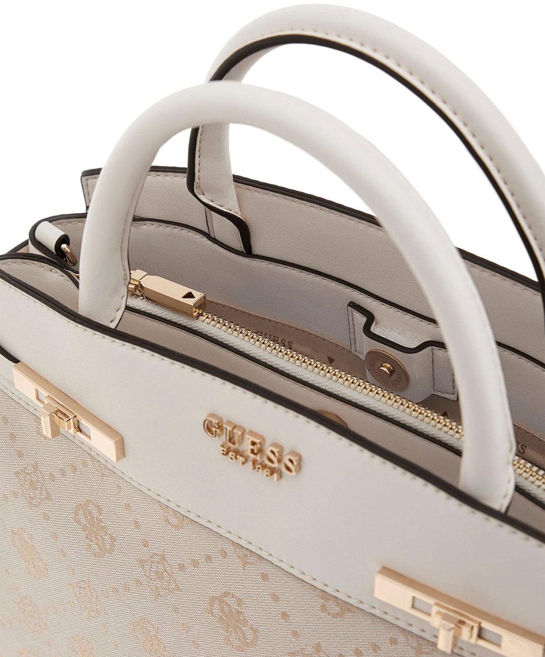 Guess Melinda Logo Schoudertas Wit