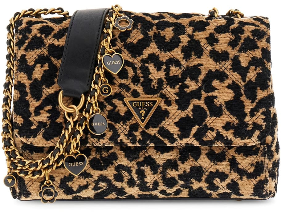 Guess Giully 2 Comp Flap Tas Bruin