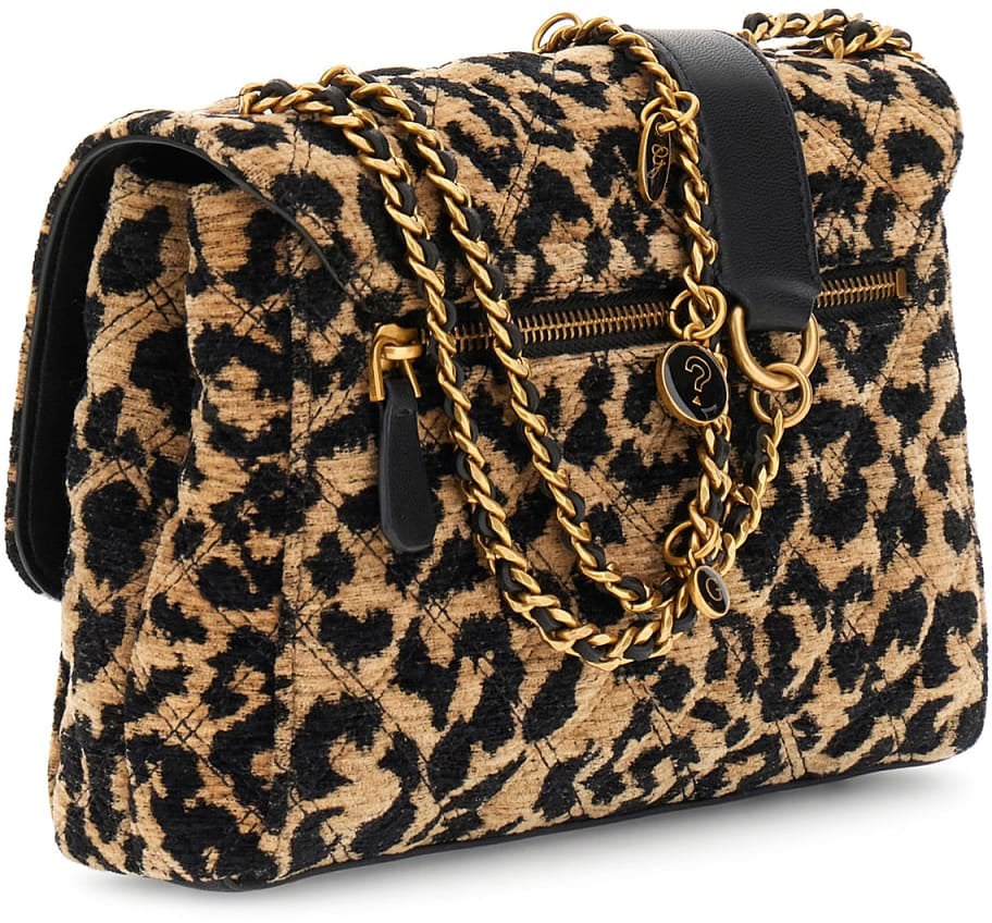 Guess Giully 2 Comp Flap Tas Bruin