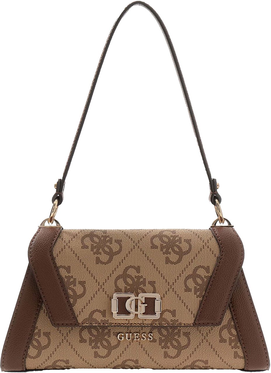 Guess Karnilla Logo Flap Schoudertas Wit