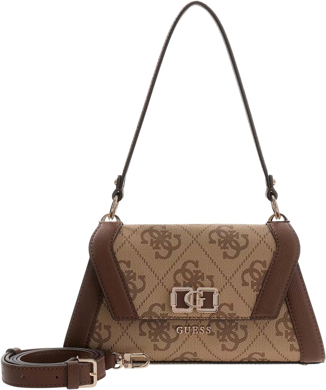 Guess Karnilla Logo Flap Schoudertas Wit