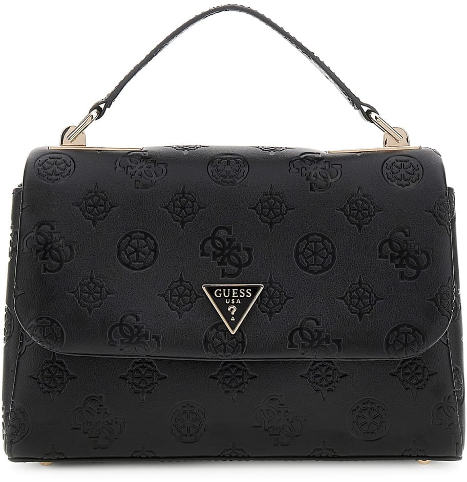 Guess Tisha Top Handle Flap Tas Zwart