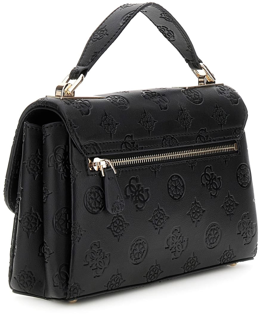 Guess Tisha Top Handle Flap Tas Zwart