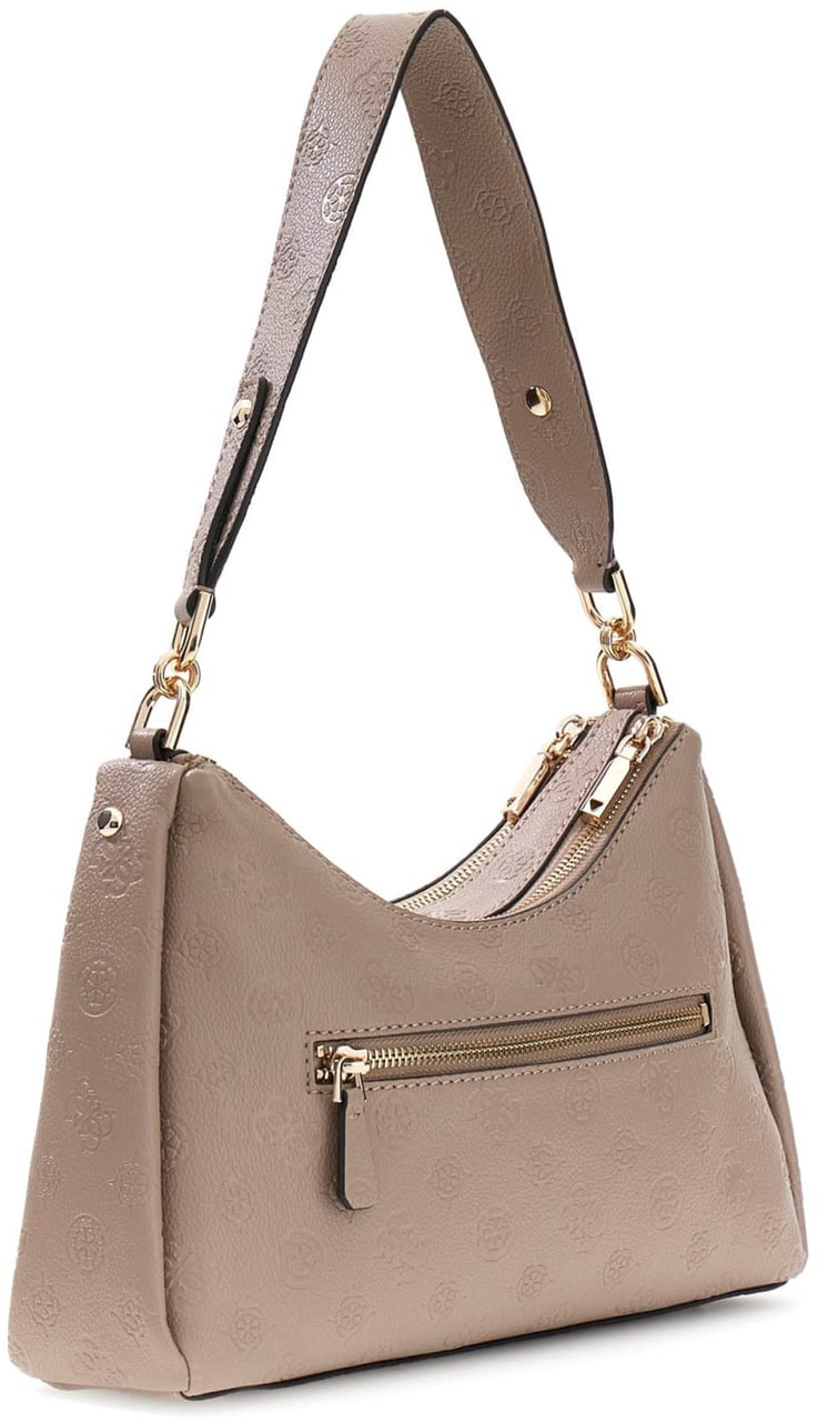 Guess Anise Double Zip Schoudertas Taupe