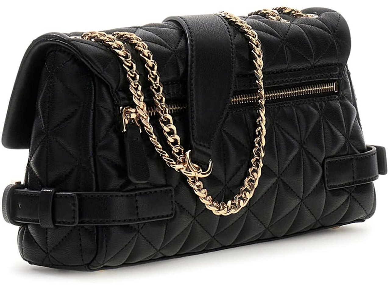 Guess Paisleigh Flap Crossbody Zwart