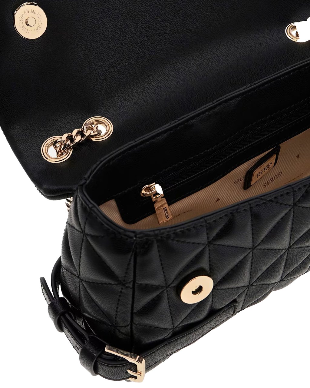 Guess Paisleigh Flap Crossbody Zwart