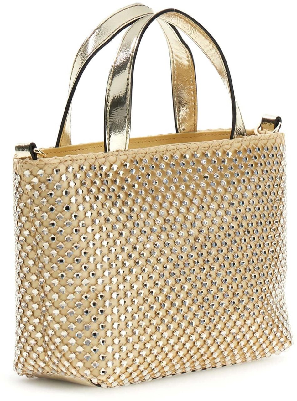 Guess Tasmin Mini Tote Tas Goud