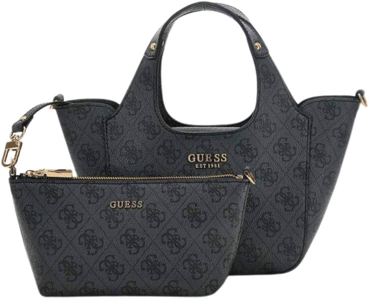 Guess Calista 2 In 1 Mini Tote Tas Zwart