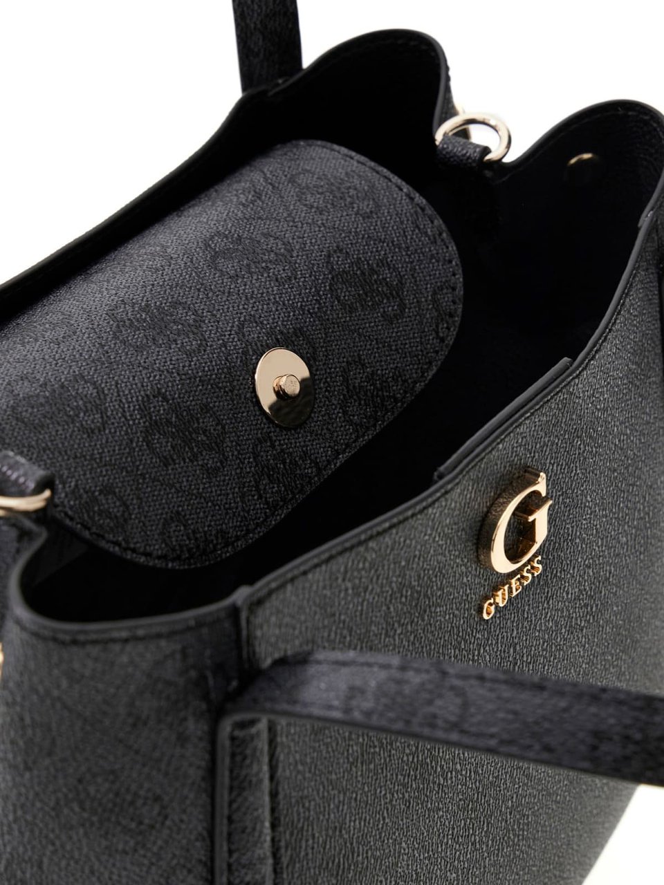 Guess Coleen Logo Small Handtas Zwart