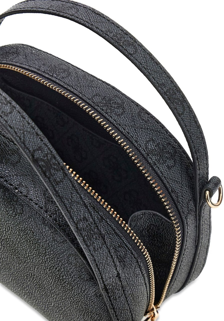 Guess Coleen Logo Top Zip Crossbody Zwart