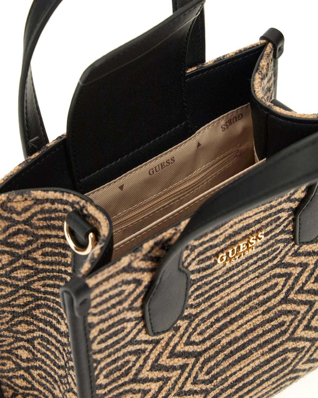 Guess Silvana Mini Tote Tas Zwart