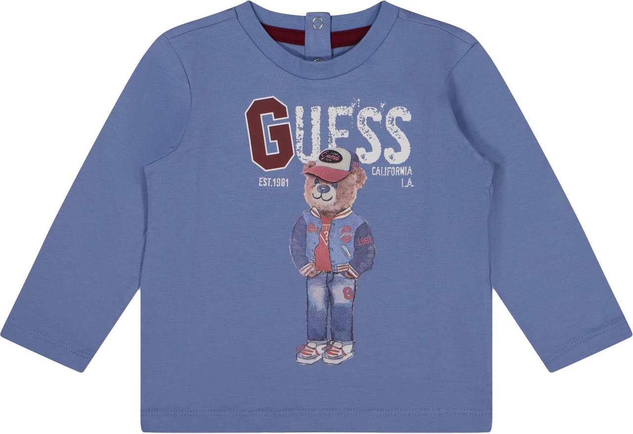 Guess Guess Baby Jongens T-Shirt In Licht Blauw Blauw