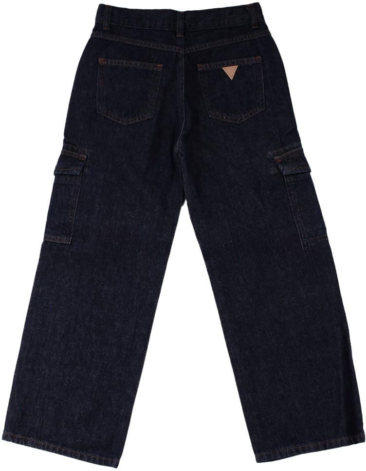 Guess Trousers Denim Washed Blauw