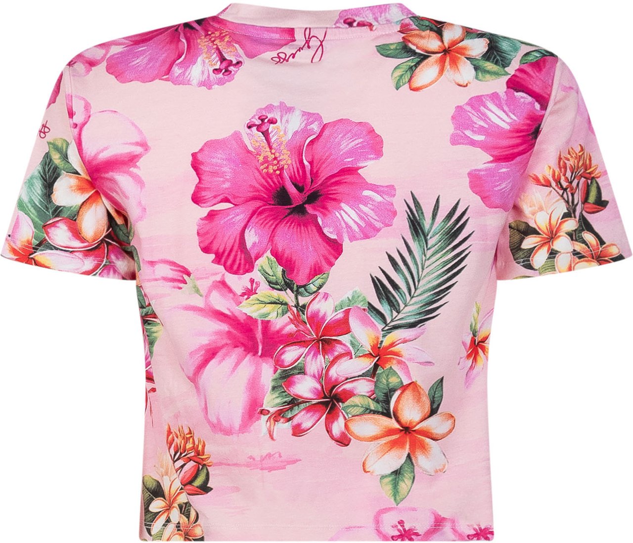 Guess T-shirt con Stampa Floreale e Logo Roze