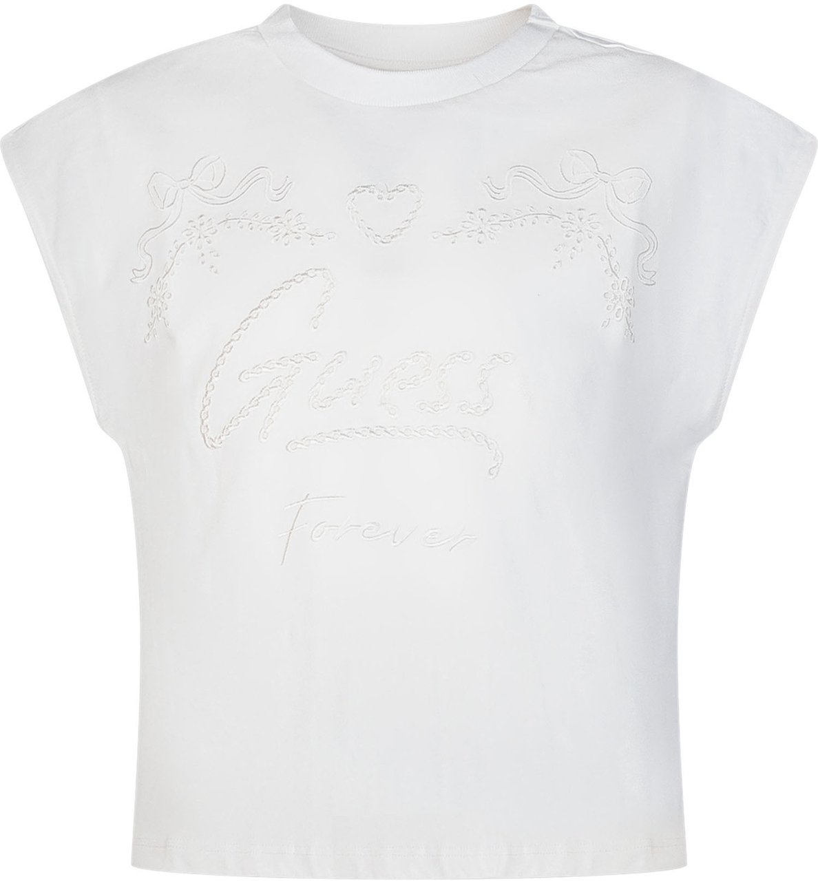 Guess T-shirt Senza Maniche con Ricamo Wit